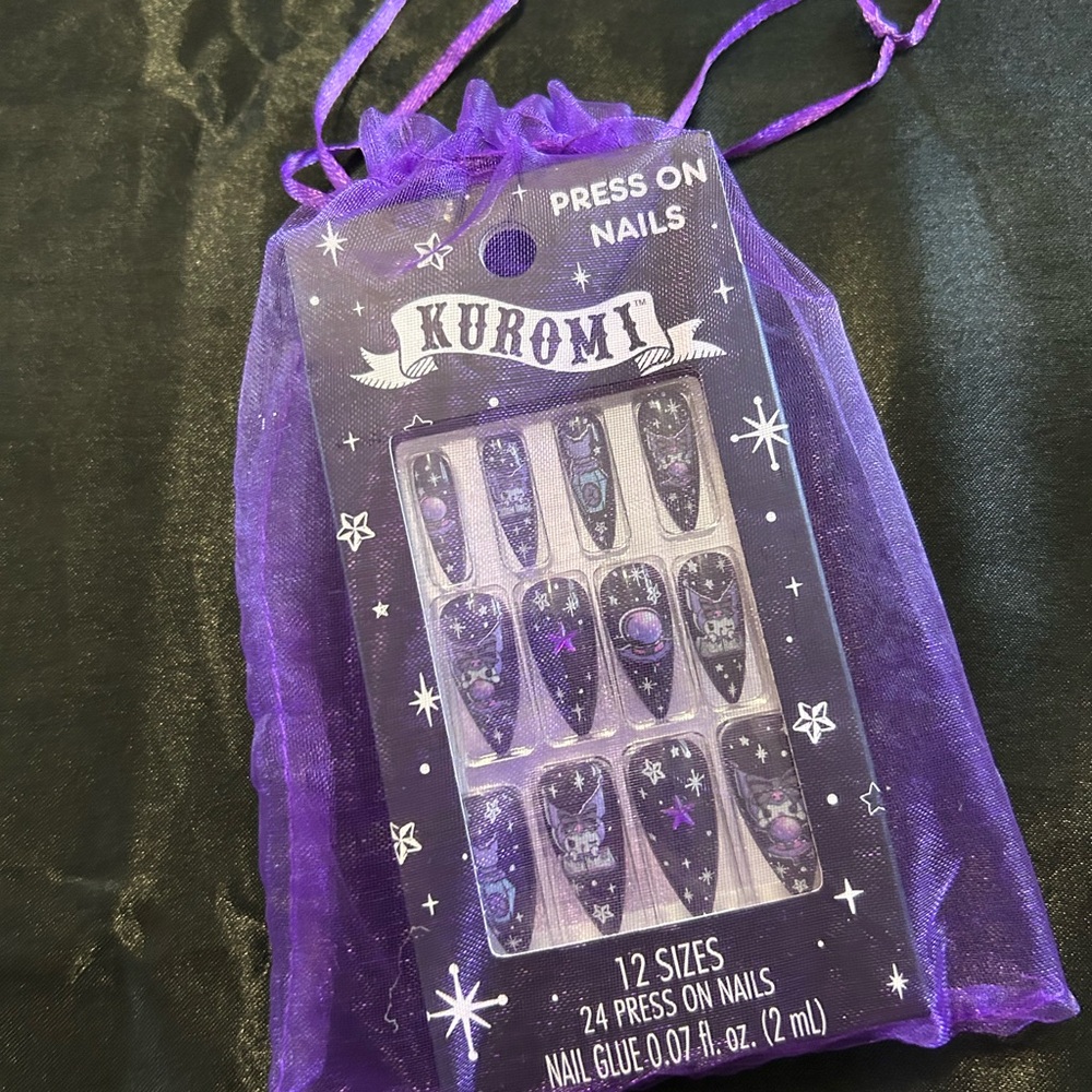 Kuromi Purple Press On Nails